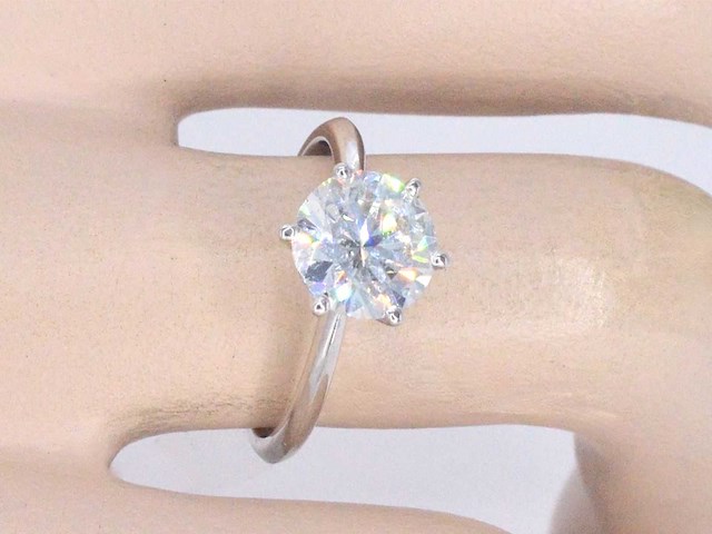 Witgouden solitair ring met 2.00 carat briljant geslepen diamant - afbeelding 11 van  11