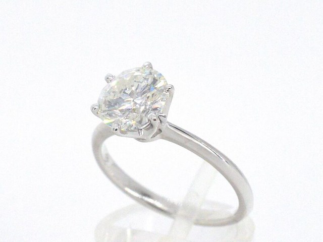 Witgouden solitair ring met 2.00 carat briljant geslepen diamant - afbeelding 3 van  6