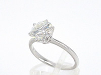 Witgouden solitair ring met 2.00 carat briljant geslepen diamant - afbeelding 3 van  6
