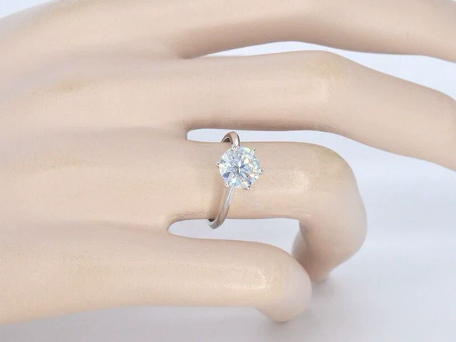 Witgouden solitair ring met 2.00 carat briljant geslepen diamant - afbeelding 5 van  12