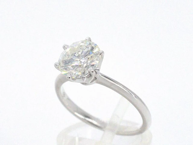 Witgouden solitair ring met 2.00 carat briljant geslepen diamant - afbeelding 6 van  12