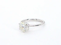 Witgouden solitair ring met 2.00 carat briljant geslepen diamant - afbeelding 10 van  12