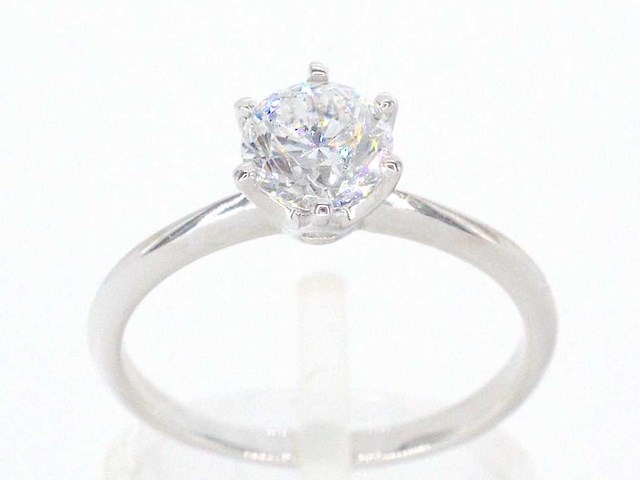 Witgouden solitair ring met briljant 1.50 carat - afbeelding 1 van  12