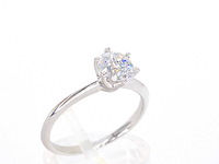 Witgouden solitair ring met briljant geslepen diamant 1.00 carat - afbeelding 8 van  12