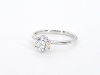 Witgouden solitair ring met briljant geslepen diamant 1.00 carat - afbeelding 12 van  12