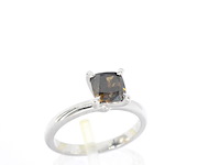Witgouden solitair ring met diamant - afbeelding 7 van  12
