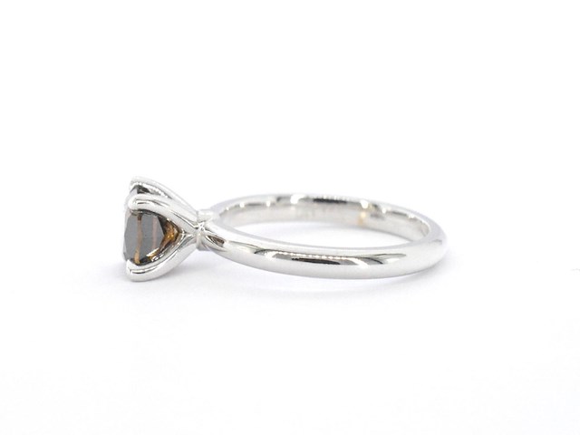 Witgouden solitair ring met diamant - afbeelding 8 van  12