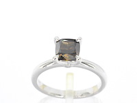 Witgouden solitair ring met diamant