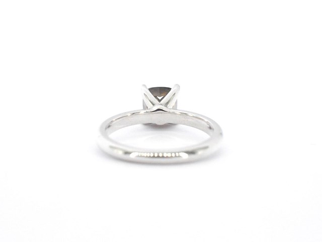 Witgouden solitair ring met diamant - afbeelding 8 van  10