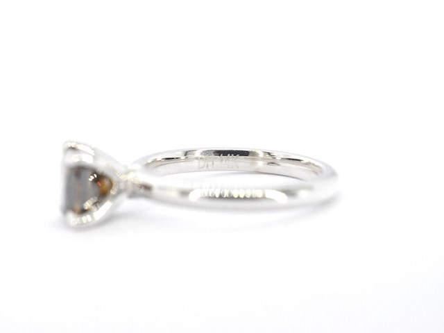 Witgouden solitair ring met diamant - afbeelding 10 van  10