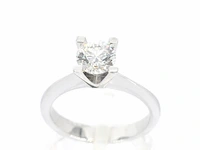 Witgouden solitair ring met diamant