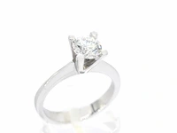 Witgouden solitair ring met diamant - afbeelding 7 van  12