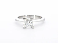 Witgouden solitair ring met diamant - afbeelding 9 van  12