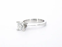 Witgouden solitair ring met diamant - afbeelding 11 van  12