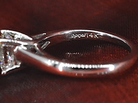 Witgouden solitair ring met een emerald diamant van 1.20 carat - afbeelding 7 van  9