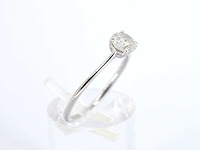 Witgouden solitair ring met natuurlijke briljant geslepen diamant - afbeelding 4 van  8