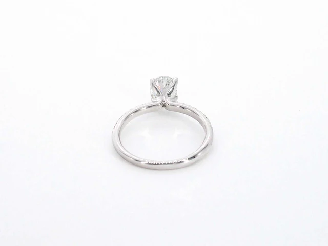 Witgouden solitair ring ovaal 1.00 ct - afbeelding 8 van  11