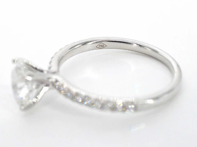 Witgouden solitair ring ovaal 1.00 ct - afbeelding 11 van  11