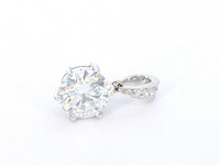 Witgouden solitaire hanger met een diamant van 2.00 carat - afbeelding 7 van  8