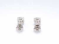 Witgouden solitaire oorbellen met briljanten van 2.00 carat - afbeelding 8 van  10