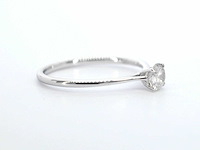 Witgouden solitaire ring met briljant geslepen diamant - afbeelding 7 van  11
