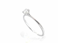 Witgouden solitaire ring met briljant geslepen diamant - afbeelding 11 van  11