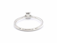 Witgouden solitaire ring met een briljant geslepen diamant - afbeelding 7 van  10