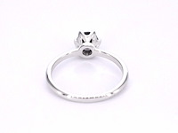 Witgouden solitaire ring met één briljant geslepen zwarte diamant (enhanced) - afbeelding 9 van  11