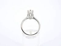 Witgouden solitaire ring met een marquise diamant van 2.00 carat met hidden halo - afbeelding 10 van  12