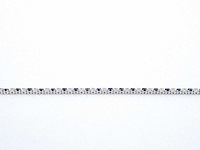 Witgouden tennis armband met diamanten en saffieren - afbeelding 7 van  9