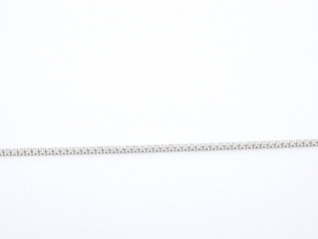 Witgouden tennis armband met natuurlijke diamanten - afbeelding 3 van  6