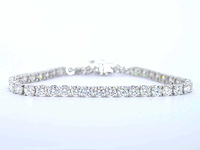Witgouden tennisarmband 10 carat briljant diamanten 18 karaat