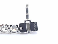 Witgouden tennisarmband 10 carat briljant diamanten 18 karaat - afbeelding 6 van  6