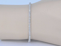 Witgouden tennisarmband 3.00 carat diamanten - afbeelding 3 van  10
