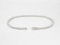 Witgouden tennisarmband 3.00 carat diamanten - afbeelding 6 van  10