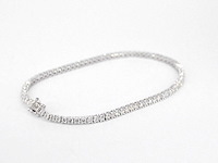 Witgouden tennisarmband 3.00 carat diamanten - afbeelding 8 van  10