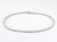 Witgouden tennisarmband 3.00 carat diamanten - afbeelding 9 van  10