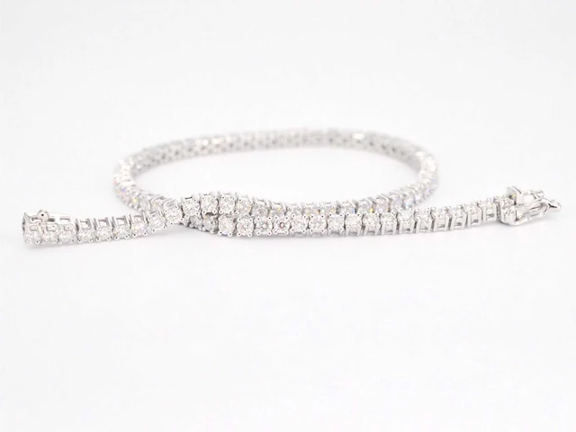 Witgouden tennisarmband 3.00 ct diamant - afbeelding 1 van  10