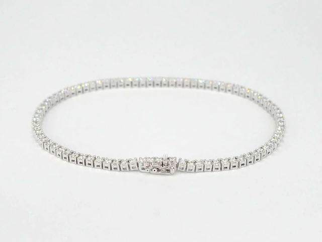 Witgouden tennisarmband 3.00 ct diamant - afbeelding 4 van  10