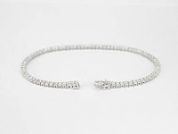 Witgouden tennisarmband 3.00 ct diamant - afbeelding 5 van  10