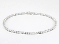 Witgouden tennisarmband 3.00 ct diamant - afbeelding 8 van  10