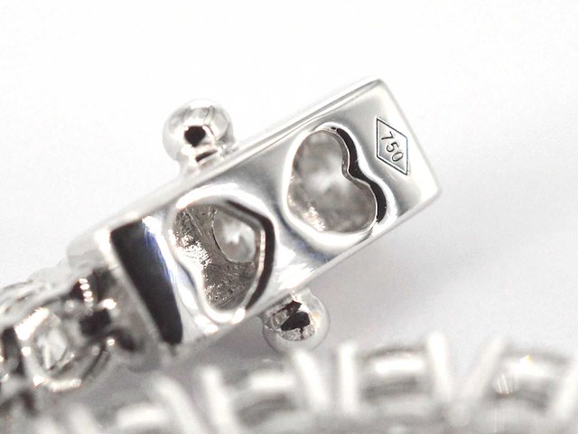 Witgouden tennisarmband 5.00 carat briljant diamanten natuurlijk - afbeelding 7 van  9