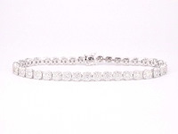 Witgouden tennisarmband 5.00 carat diamanten - afbeelding 1 van  8