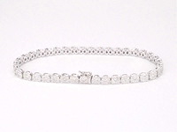 Witgouden tennisarmband 5.00 carat diamanten - afbeelding 4 van  8