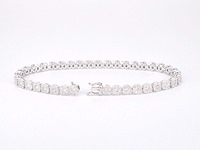 Witgouden tennisarmband 5.00 carat diamanten - afbeelding 5 van  8
