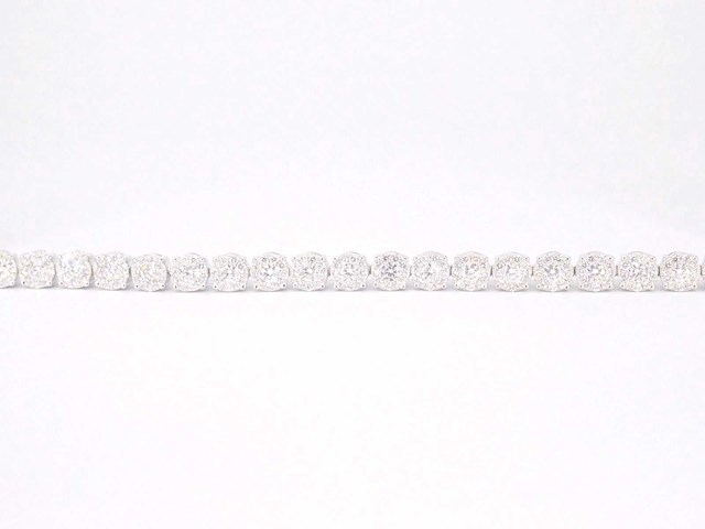Witgouden tennisarmband 5.00 carat diamanten - afbeelding 6 van  8