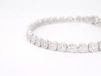 Witgouden tennisarmband 5.00 carat diamanten - afbeelding 8 van  8