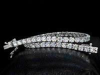 Witgouden tennisarmband 5.14 carat briljant diamanten