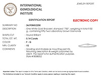 Witgouden tennisarmband 5.14 carat briljant diamanten - afbeelding 3 van  9