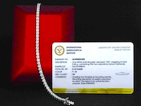 Witgouden tennisarmband 5.14 carat briljant diamanten - afbeelding 4 van  9